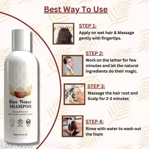 Rice Water Hair Shampoo โ Paraben & Sulphate Free