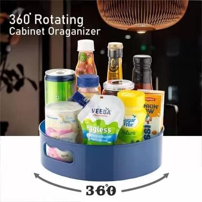 360° Rotating Organizer Tray – Multi-Function Kitchen & Cosmetics Organizer