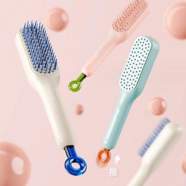 Self-Cleaning Anti-Static Massage Comb for Adults & Kids
