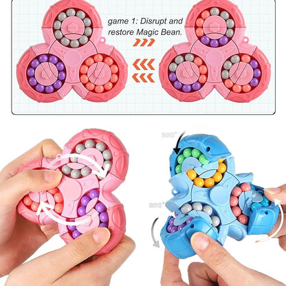 Double-Sided Magic Bean Cube Toy – Ultimate Stress Relief & Fidget Spinner