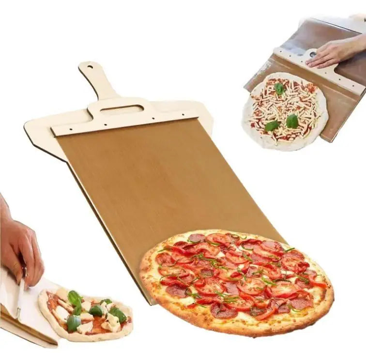 Premium Wooden Pizza Paddle – Smooth Handle for Easy Pizza Transfer