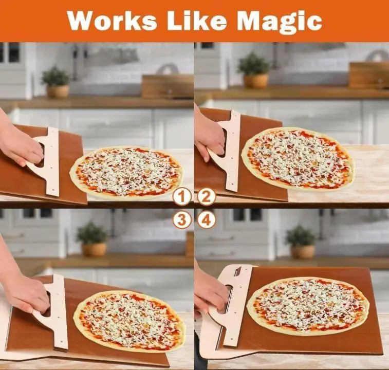 Premium Wooden Pizza Paddle – Smooth Handle for Easy Pizza Transfer