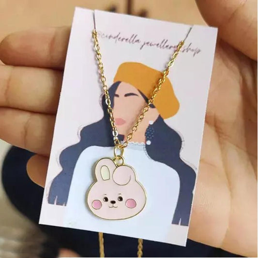 Gold Plated Stylish Bunny Pendent Necklace