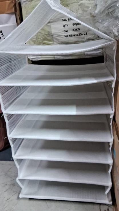 Hanging Closet Foldable Organizer – 6 Slots | Space-Saving Wardrobe Storage Solution