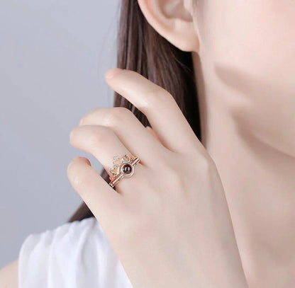 "I Love You" in 100 Languages Adjustable Ring (Assorted Color)