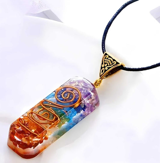 7-Chakra Orgone Pendant Necklace – Elevate Your Energy
