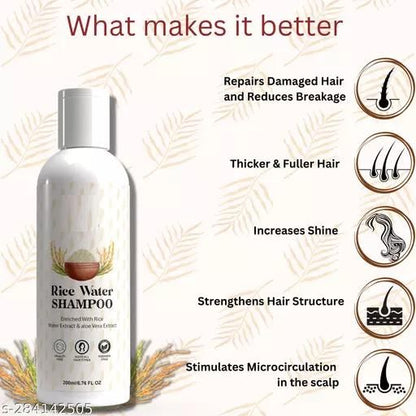 Rice Water Hair Shampoo – Paraben & Sulphate Free