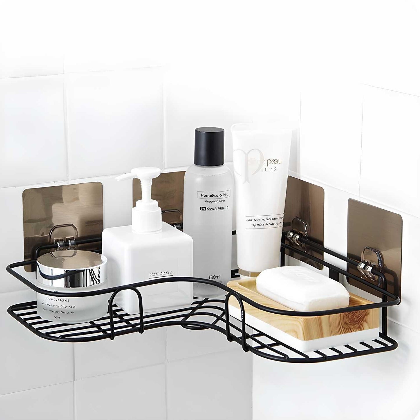 Metal Bathroom Corner Rack – Space-Saving Storage Shelves 🚿✨
