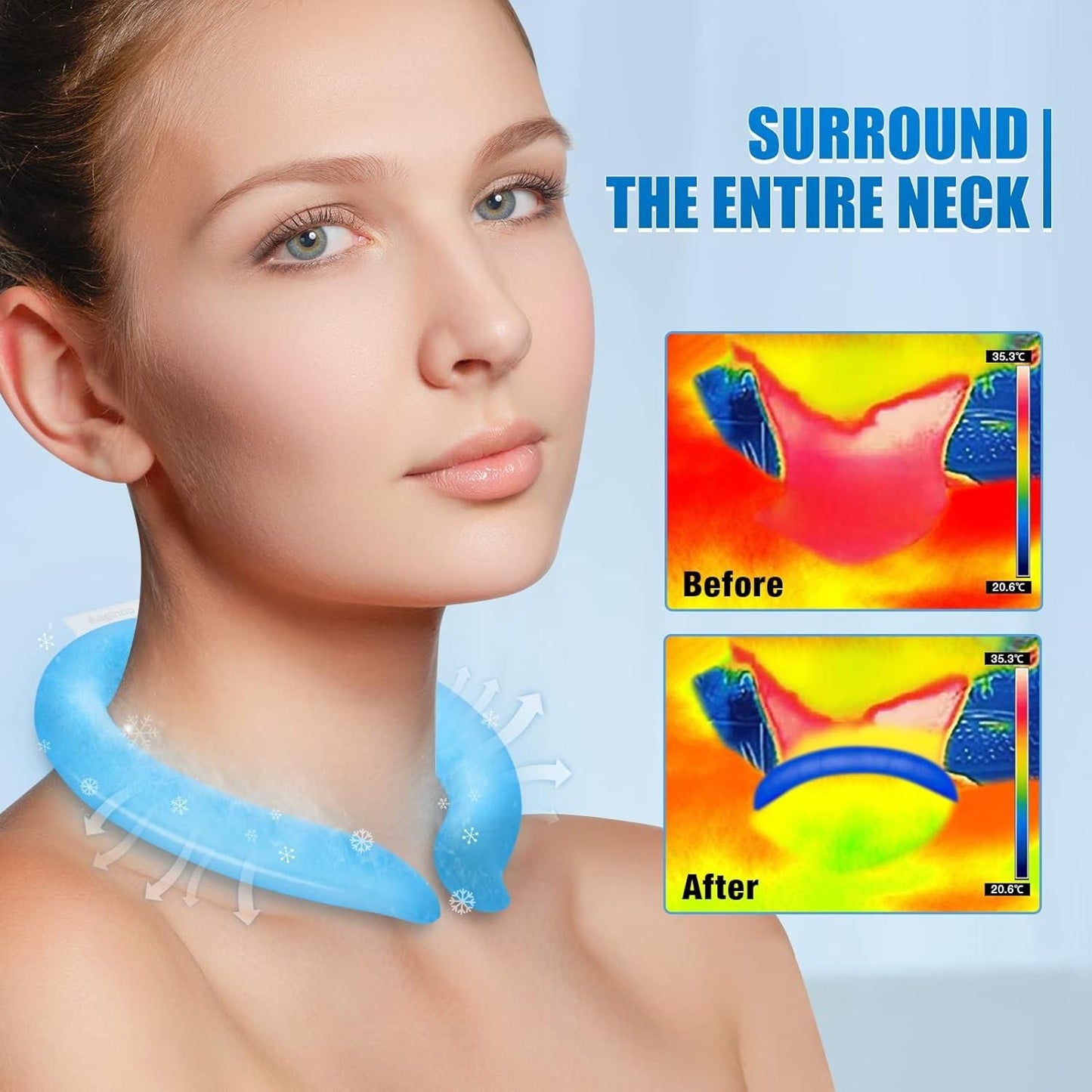 Reusable Neck Cooling Wrap Tube – Stay Cool Anytime, Anywhere!