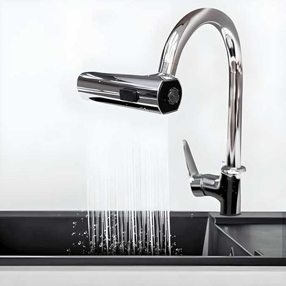 3-in-1 360° Waterfall Kitchen Faucet – Effortless Cleaning & Convenience