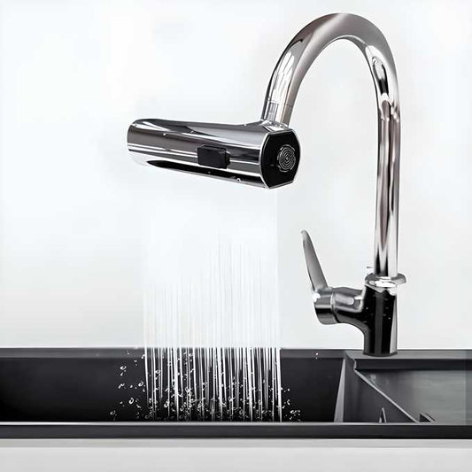 3-in-1 360° Waterfall Kitchen Faucet – Effortless Cleaning & Convenience