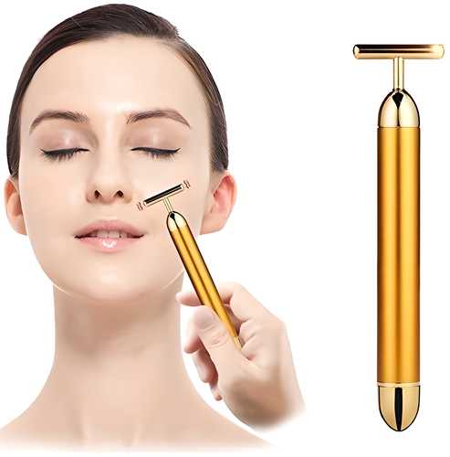 24K Gold Energy Beauty Bar – Electric Facial Massage Roller
