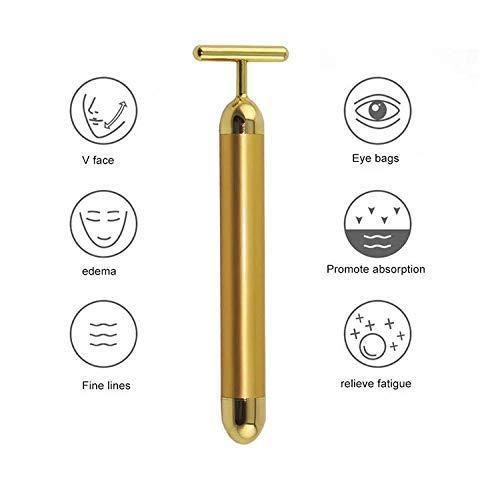 24K Gold Energy Beauty Bar – Electric Facial Massage Roller