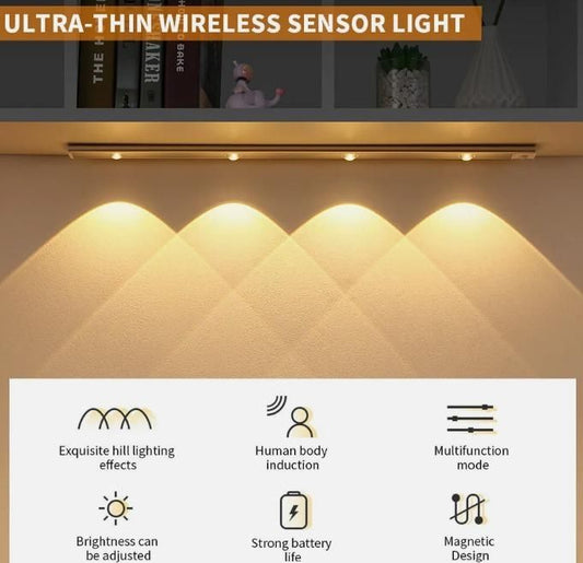 LED PIR Motion Sensor Cabinet Light – USB Rechargeable