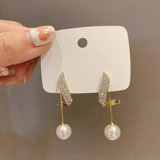 Korean Pearl Wing Stud Earrings (2 Pcs/Set)