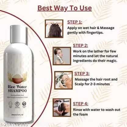 Rice Water Hair Shampoo – Paraben & Sulphate Free